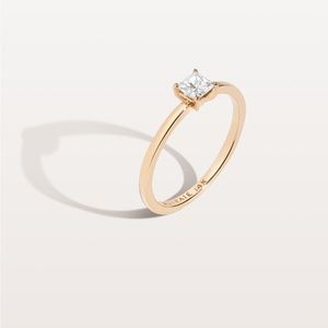 AuRate Large Solitaire Diamond Ring 14K Yellow Gold Size 7